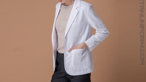 Áo Blouse Phòng Lab Màu Trắng Dài Tay ACTPVA21
